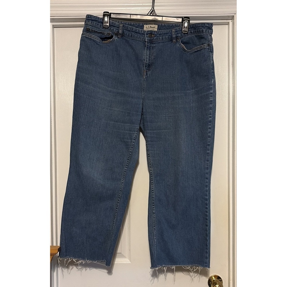 LL Bean Women's Jeans, Size 22 W Cropped Womens Jeans L.L. Bean Denim Jeans, 22W